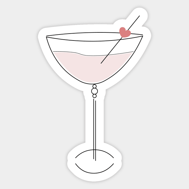 Love-drunk Cocktail Sticker by VollkornPopcorn